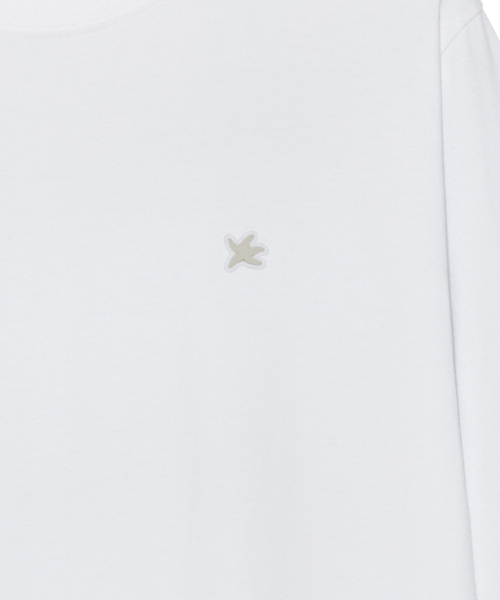 TCM mini logo label long sleeve (white)