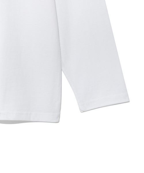 TCM mini logo label long sleeve (white)