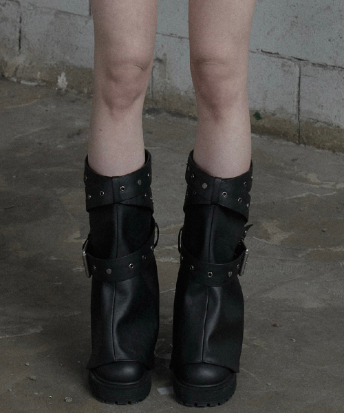 Multi Strap Bijo Leather Wide Boots