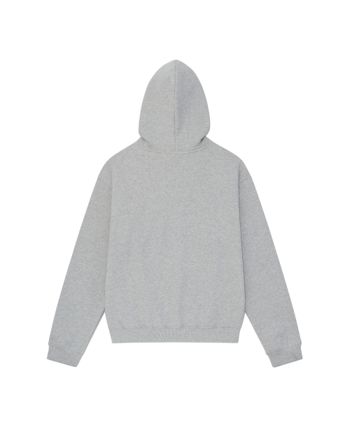 TCM diagonal hoodie (melange grey)