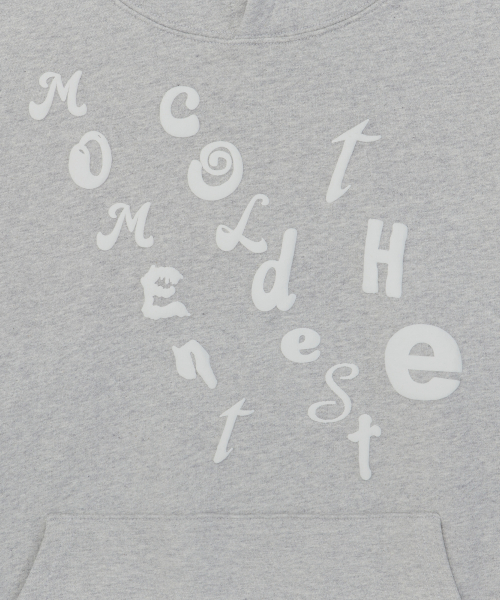 TCM diagonal hoodie (melange grey)