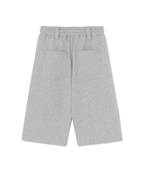 TCM waffle button half sweat pants (melange grey)