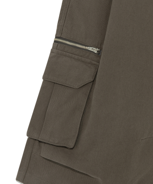 TCM metal zipper half pants (vintage brown)