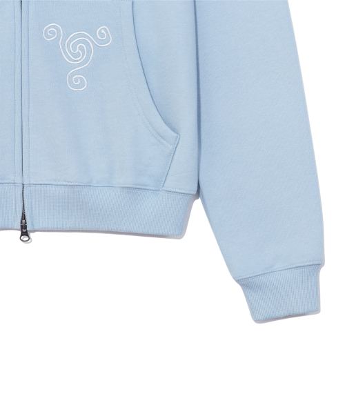 TCM snail hooded zip-up (sky blue)