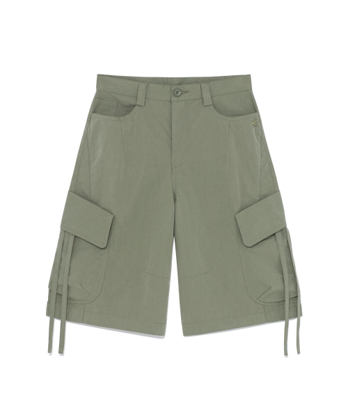 TCM ripstop strap cargo half pants (green)