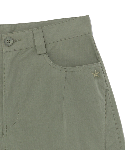 TCM ripstop strap cargo half pants (green)