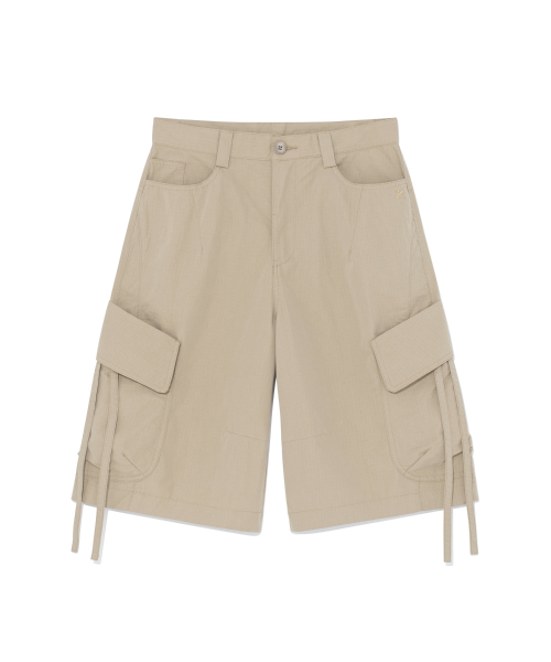 TCM ripstop strap cargo half pants (beige)