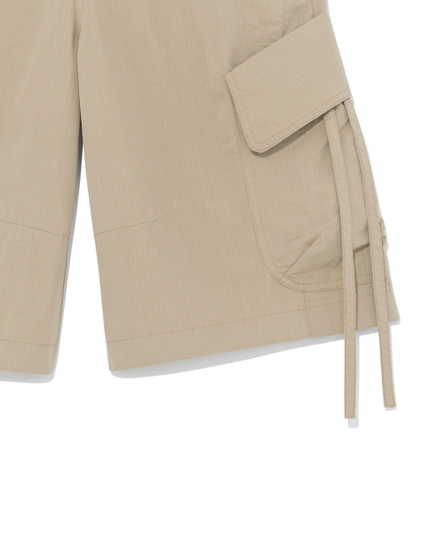 TCM ripstop strap cargo half pants (beige)
