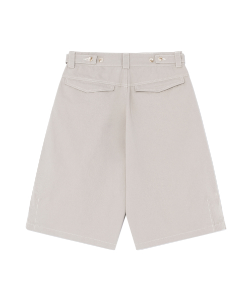 TCM double welt pocket half pants (beige grey)
