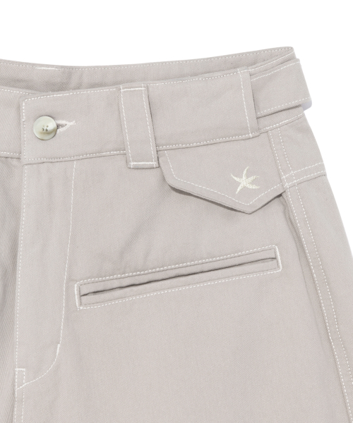 TCM double welt pocket half pants (beige grey)
