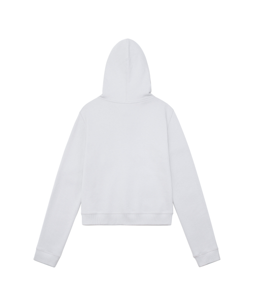 TCM dot hooded zip-up (light grey)