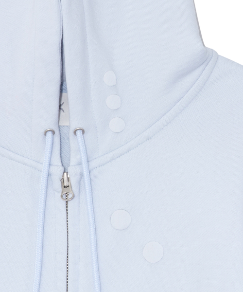 TCM dot hooded zip-up (sky blue)