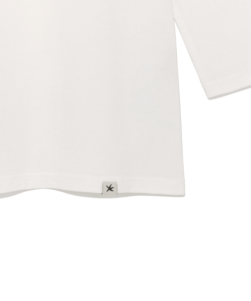 (w) TCM henley neck three-quarter sleeve (white)