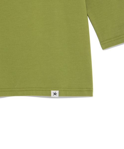 (w) TCM henley neck three-quarter sleeve (olive)