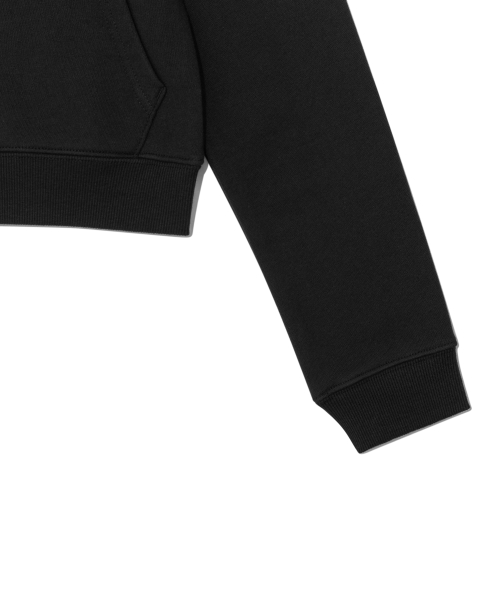 TCM flower hooded zip-up (black)