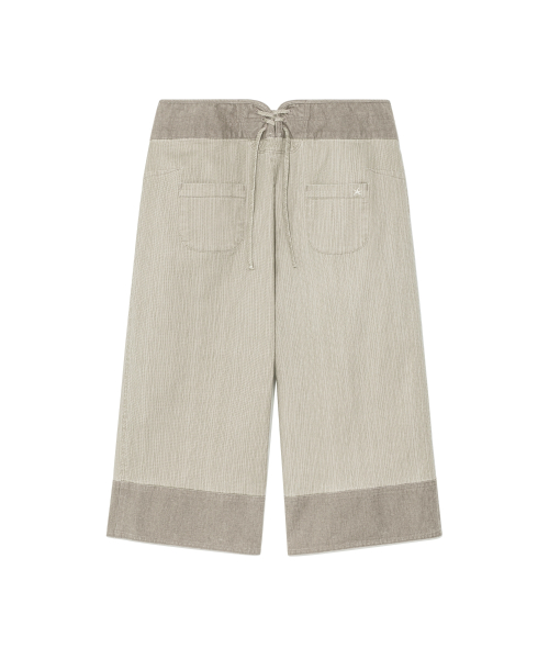 (w) TCM mini pocket capri pants (beige)