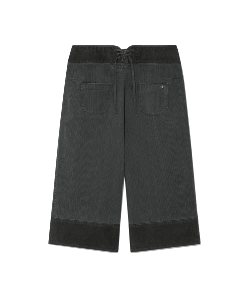 (w) TCM mini pocket capri pants (charcoal)