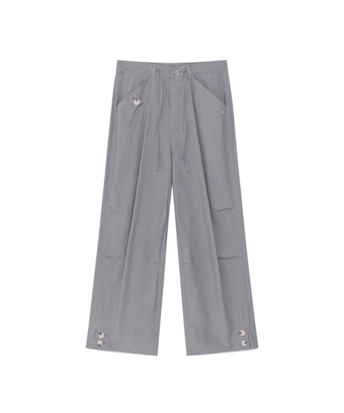 TCM hem two button pants (charcoal)