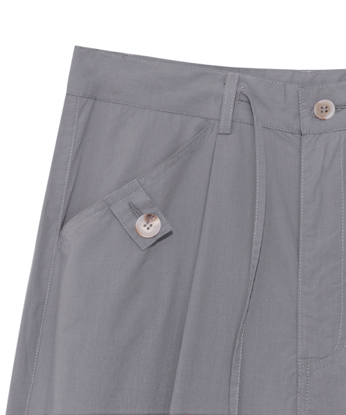 TCM hem two button pants (charcoal)