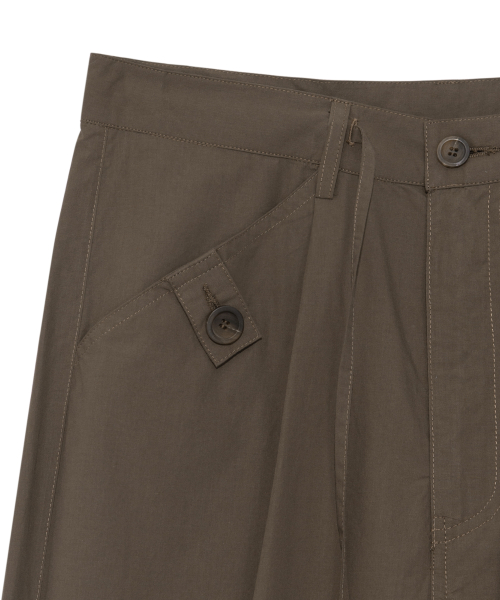 TCM hem two button pants (brown)