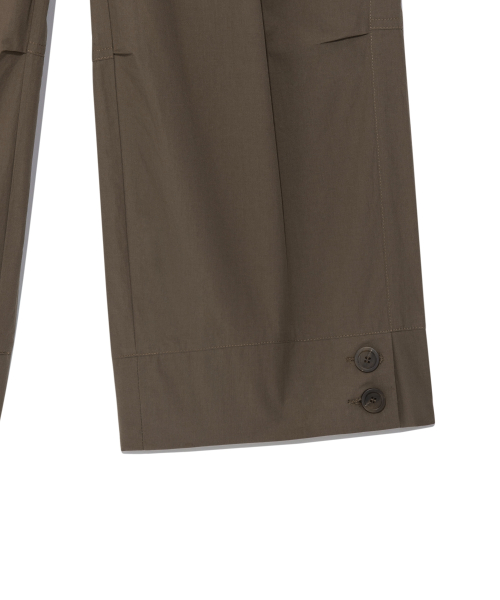 TCM hem two button pants (brown)