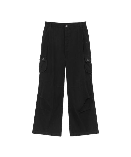 TCM pleated cargo pants (black)