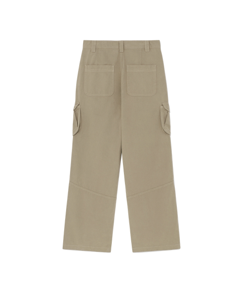 TCM pleated cargo pants (beige)