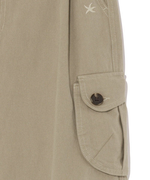 TCM pleated cargo pants (beige)
