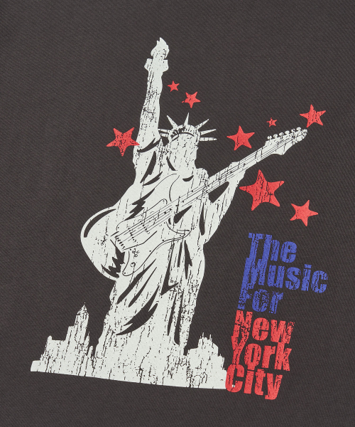 Liberty Music NYC T-shirt_CHARCOAL