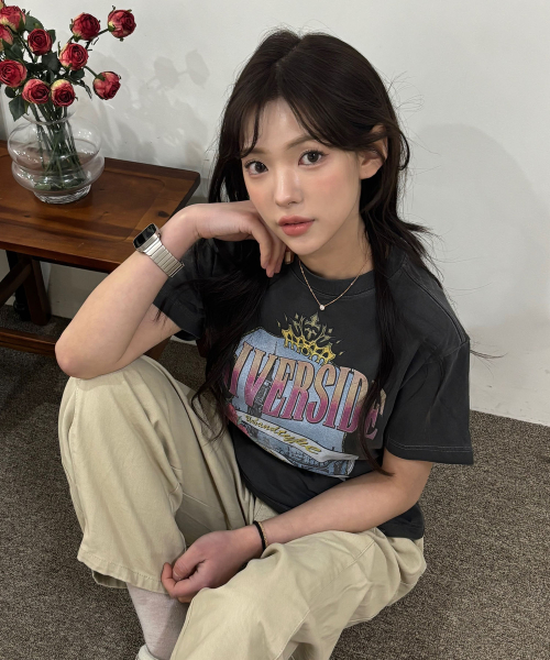 리버사이드 시티 티셔츠_차콜