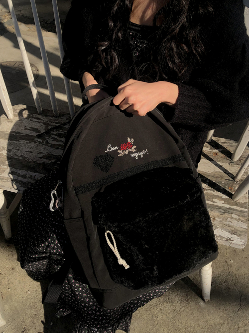 Vintage bon voyage backpack_black