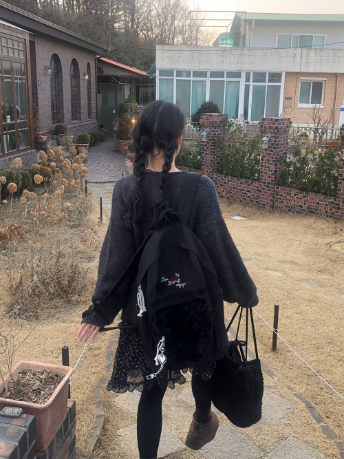 Vintage bon voyage backpack_black