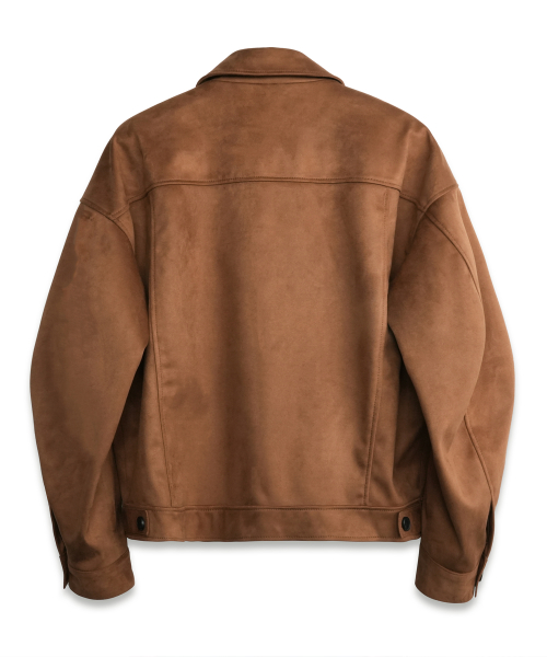 Overfit Full-UP Suede Single Jacket CAMEL BROWN