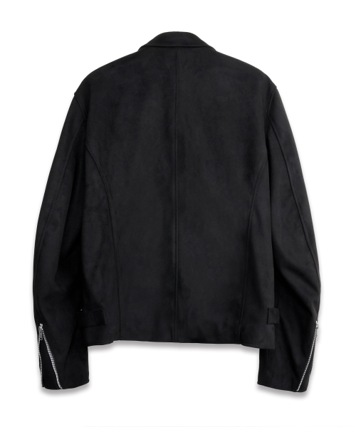 Full-UP Suede Classic Single Jacket BLACK