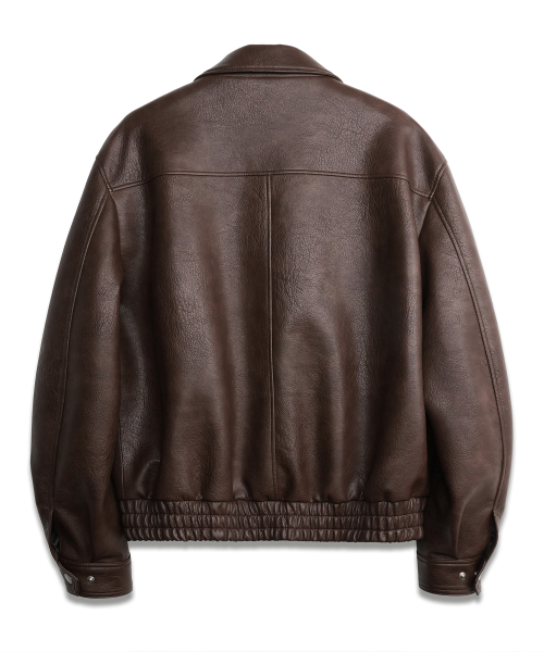 Crease Leather A-2 Jacket BROWN