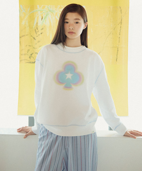 CLOVER SWEATSHIRT - WHITE
