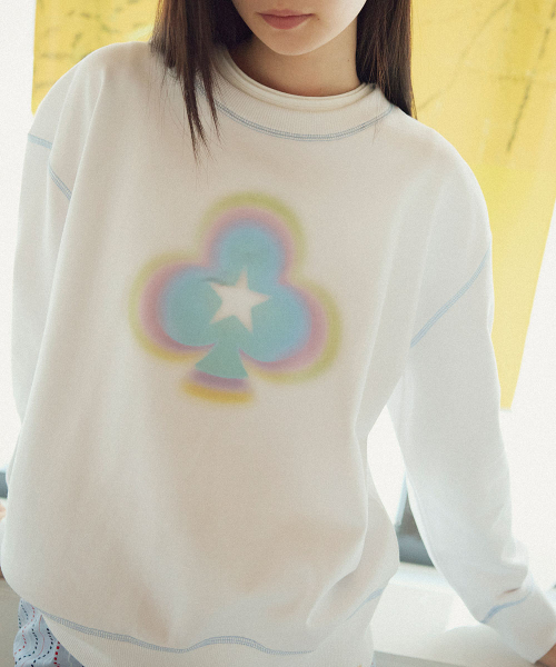 CLOVER SWEATSHIRT - WHITE