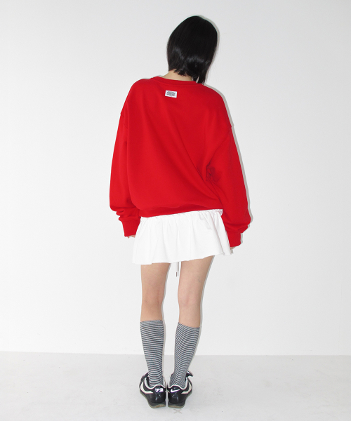 RR 1988 VINTAGE RIBBON SWEATSHIRT RED