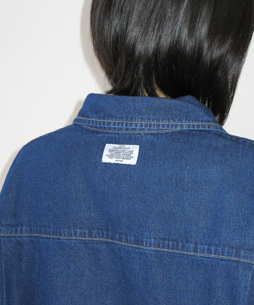 BUTTON POCKET DENIM SHIRT INDIGO BLUE
