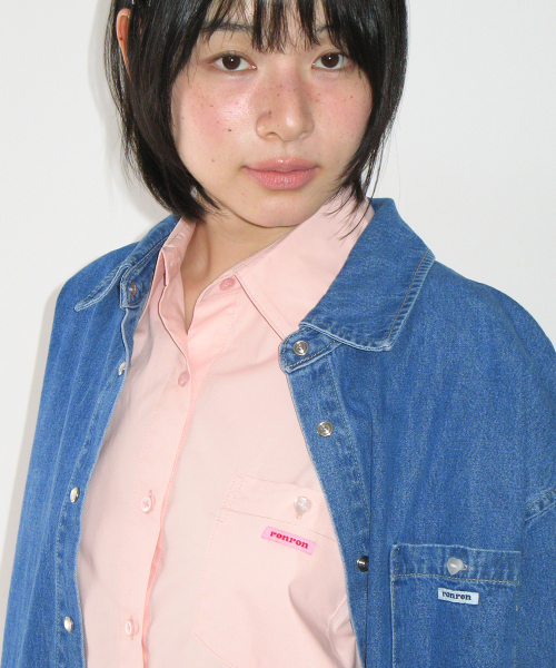 BUTTON POCKET DENIM SHIRT MEDIUM BLUE