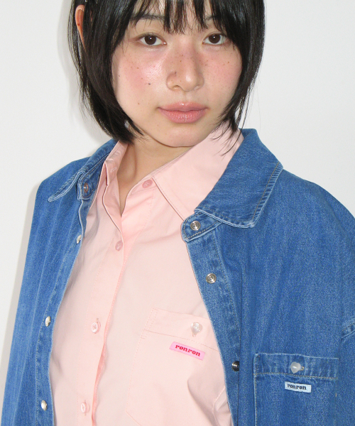 BUTTON POCKET OVERSIZED SHIRT SOFT PINK