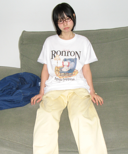 QUIET CAT OVER FIT T SHIRT WHITE