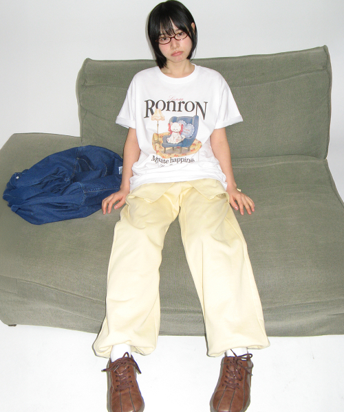 SKIRT LAYERED SWEAT PANTS SOFT YELLOW