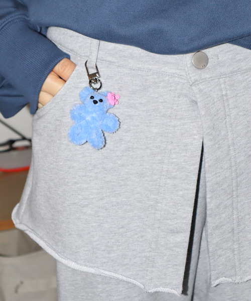 SKIRT LAYERED SWEAT PANTS GREY