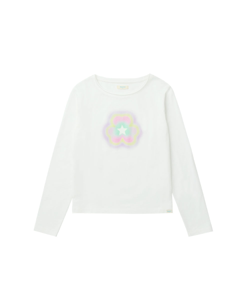 CLOVER LONG SLEEVE T-SHIRT - WHITE
