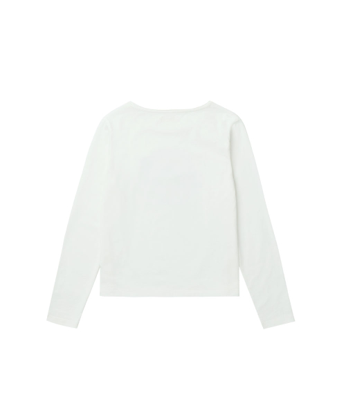 CLOVER LONG SLEEVE T-SHIRT - WHITE