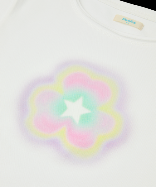 CLOVER LONG SLEEVE T-SHIRT - WHITE