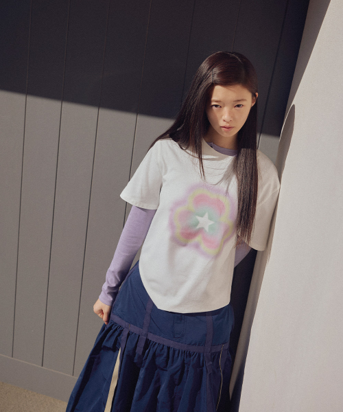 CLOVER HALF SLEEVE T-SHIRT - WHITE