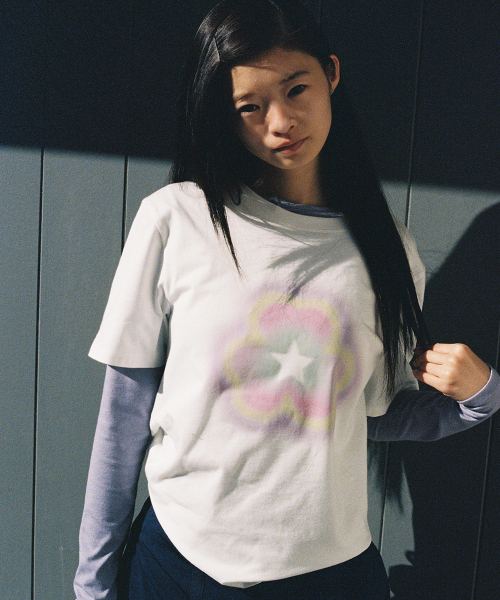 CLOVER HALF SLEEVE T-SHIRT - WHITE