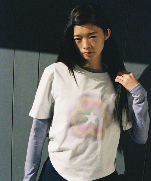 CLOVER HALF SLEEVE T-SHIRT - WHITE